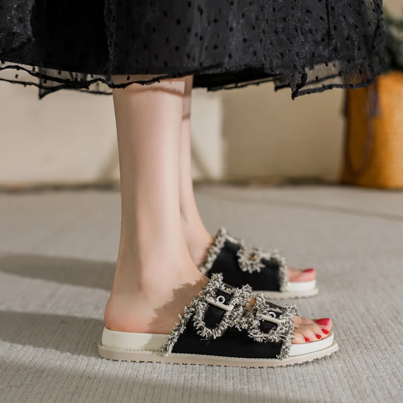 Flat Sole Sandals For Women in The Summer of 2023, New Gentle Style, Thick And Soft Soles, Versatile For External Wear