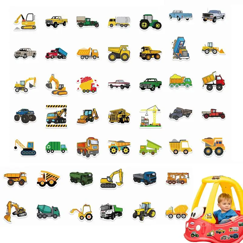 

Наклейки "Транспорт" для детей 50 шт./комплект наклейки на автомобиль грузовик для детей мальчиков прочные декоративные водонепроницаемые детские наклейки игрушка