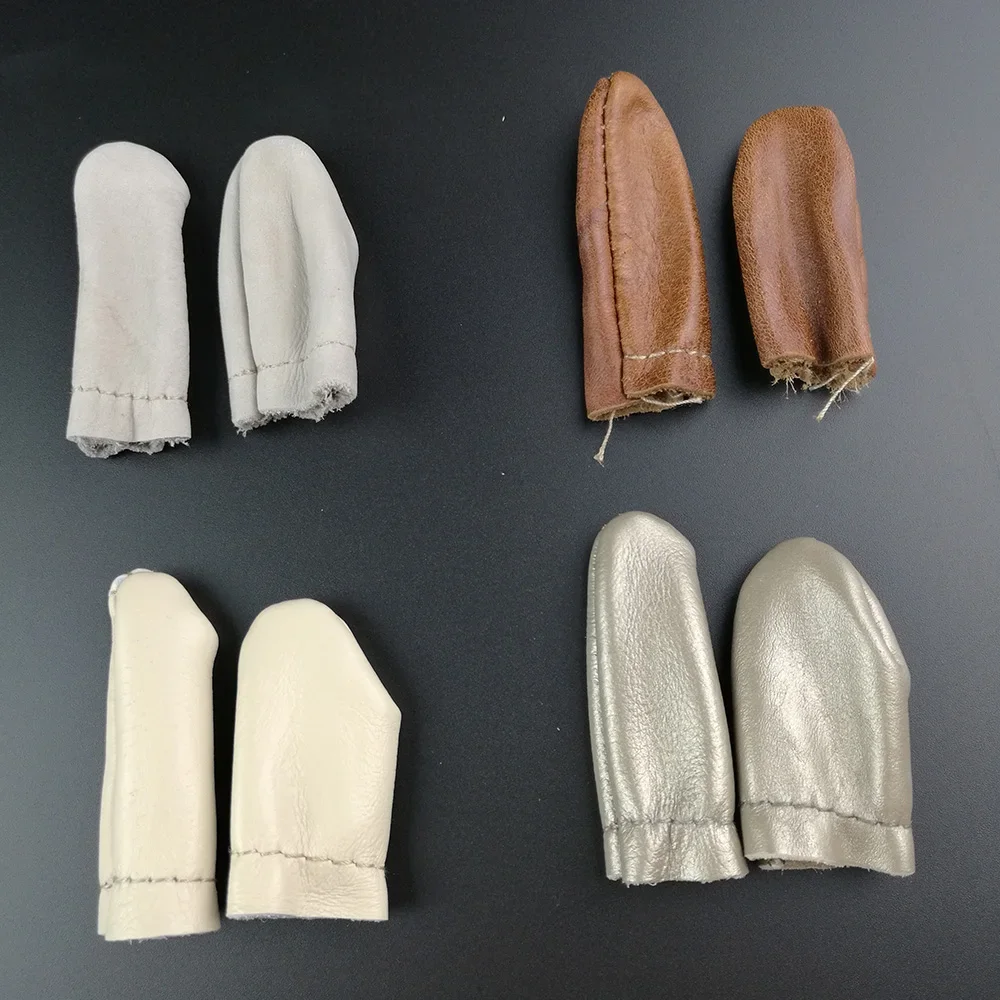 Hot Sale 5 Pairs Thumb Index Finger Protector Leather Needle Felting Thimble Guard Hand Craft Embroidery Sewing Tool