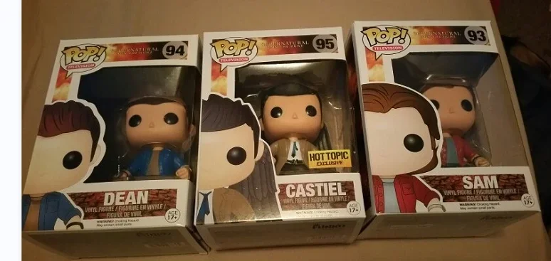 thumbnail image 4 of Nuevo Funko POP Television Supernatural Join the Hunt Sam 93# Dean 94# Castiel 95# Crowley 200# Figura de vinilo Modelo Muñecas Juguetes, 4 of 5