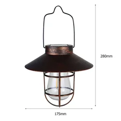 Vintage - Style Solar Lantern: Waterproof Outdoor Garden Decoration with Tungsten Bulb (Solar Lantern)