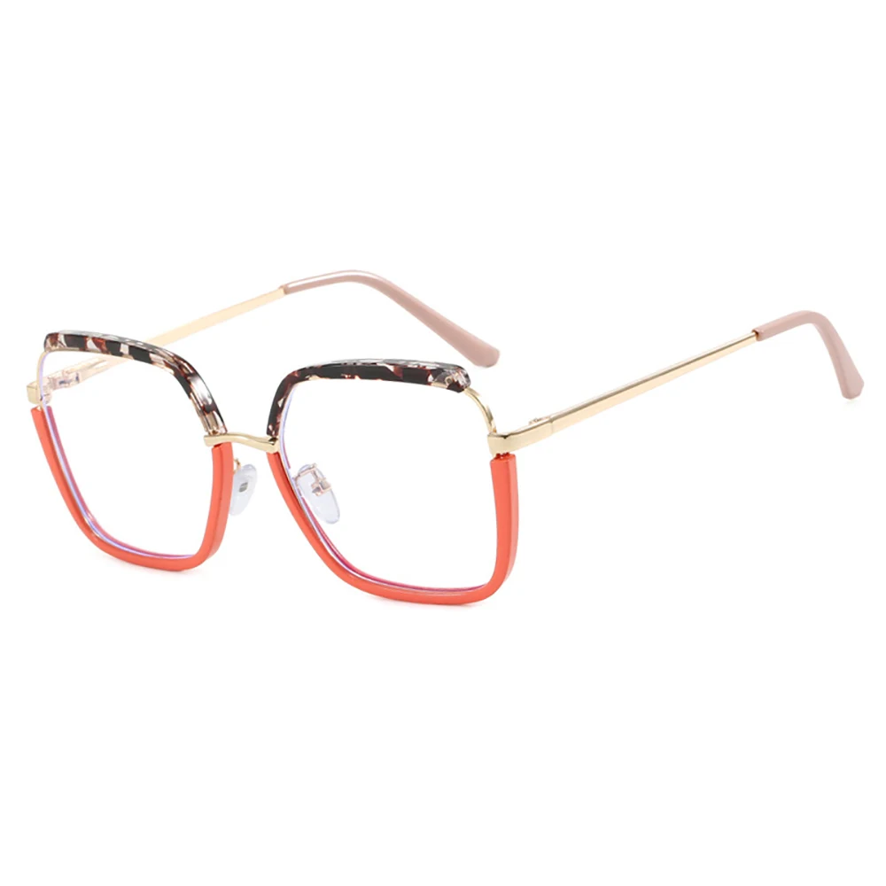 Large Frame Eyewear Uv Computer Optical Eyewear Square Glasses Frame Stylish Unisex Anti Blue Light Glasses For Cycling Stage