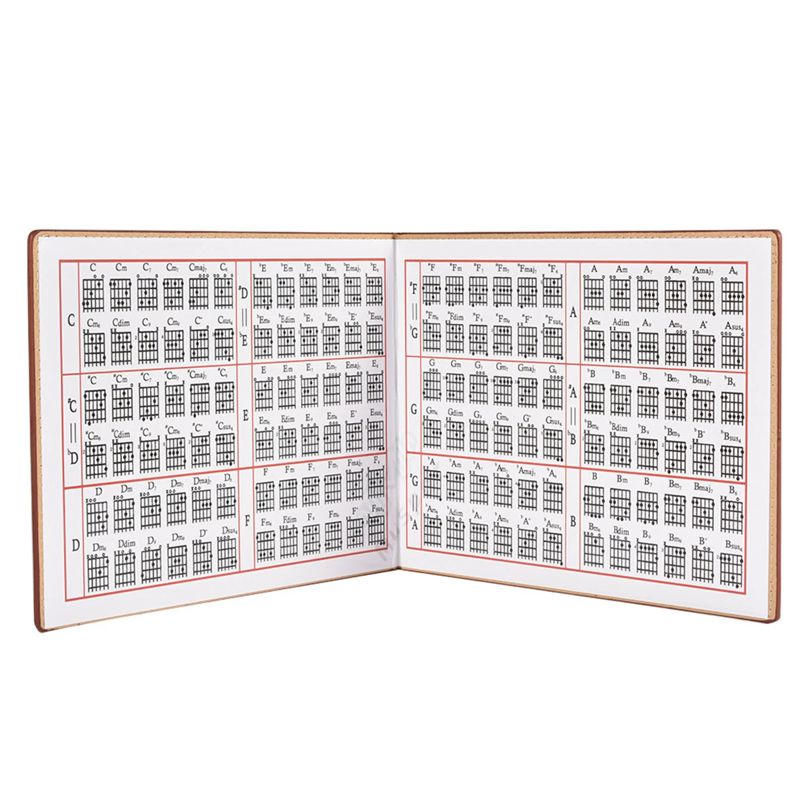 6-saitige Akustik-/Klassik-/E-Gitarren-Akkordbuch-Taschenbuch-Diagramm – Detail 7