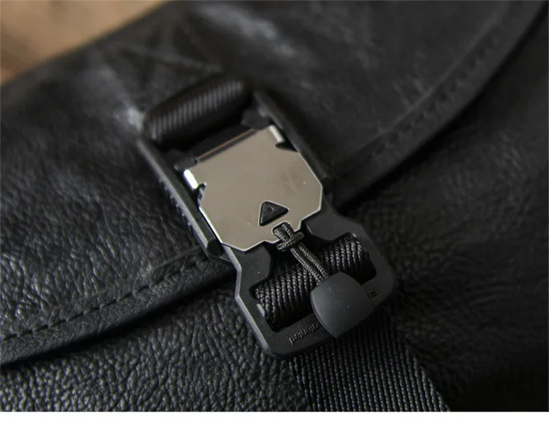 Fashion luxury genuine leather men daily outdoor chest bag casual first layer cowhide black sports lightweight messenger bag