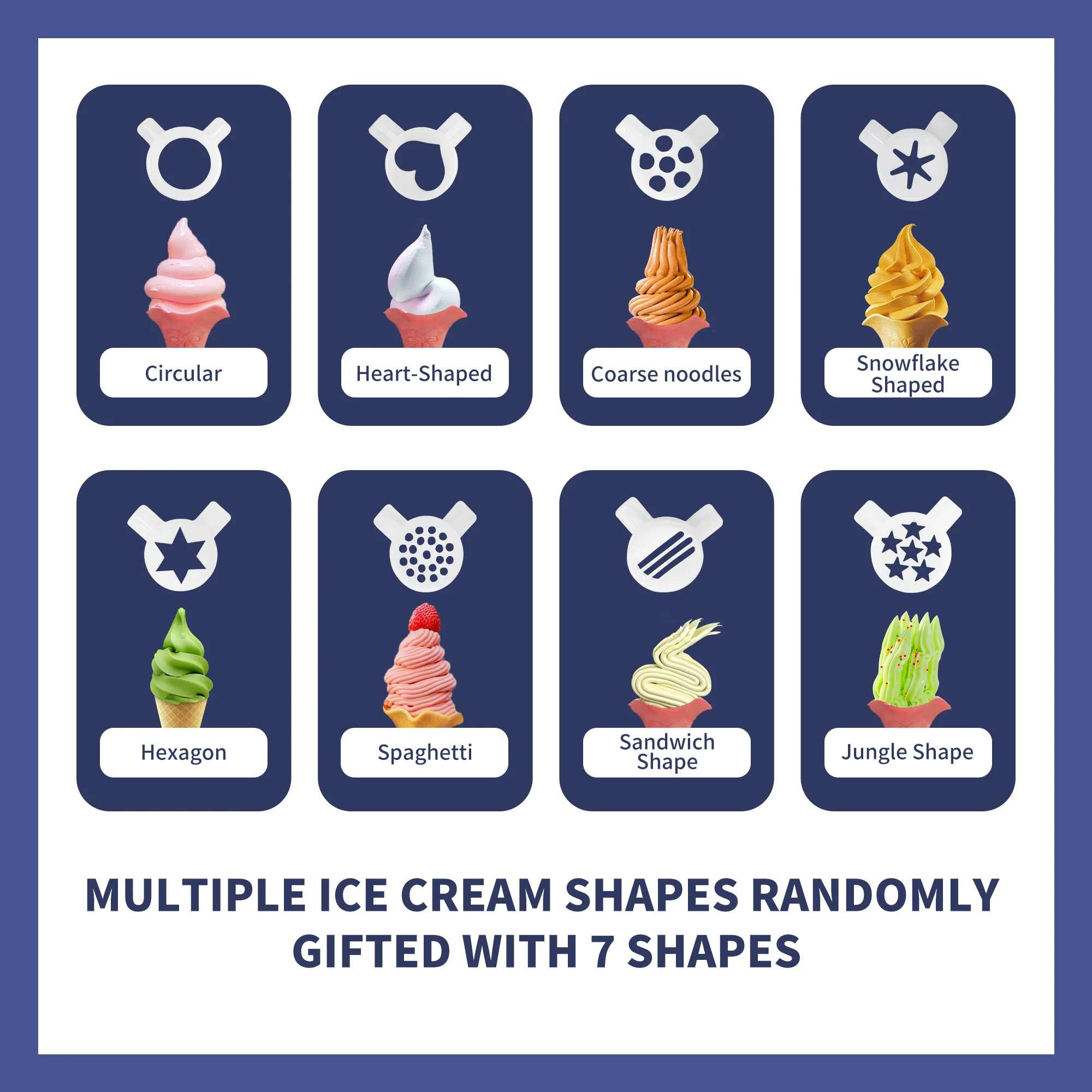 Mvckyi new 7 Flavors Soft Serve Ice Cream Machine Commercial Freezing Equipment 4+3 MIX sundae Soft Serve Ice Cream Machine 3