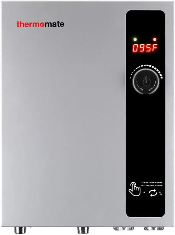 Water Heater Electric 24kW 208~240 Volt, thermomate On Demand Instant Endless Hot Water Heater, Digital Temperature