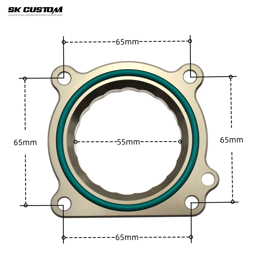 CNC Aluminum Throttle Body Spacer For Vw Golf-R CC Passat Tiguan Audi A3 A5 Q3 Q5 TTS Skoda 1.8T 2.0T Intake Manifold Adapter