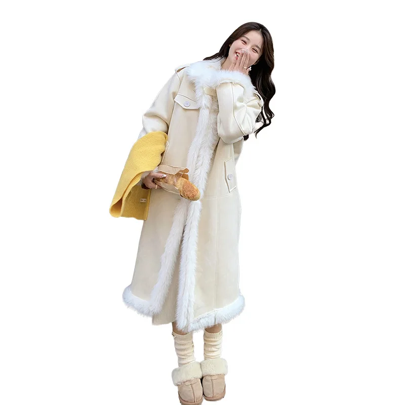 معطف صوف طويل على الطراز الكوري الجديد لشتاء 2025...