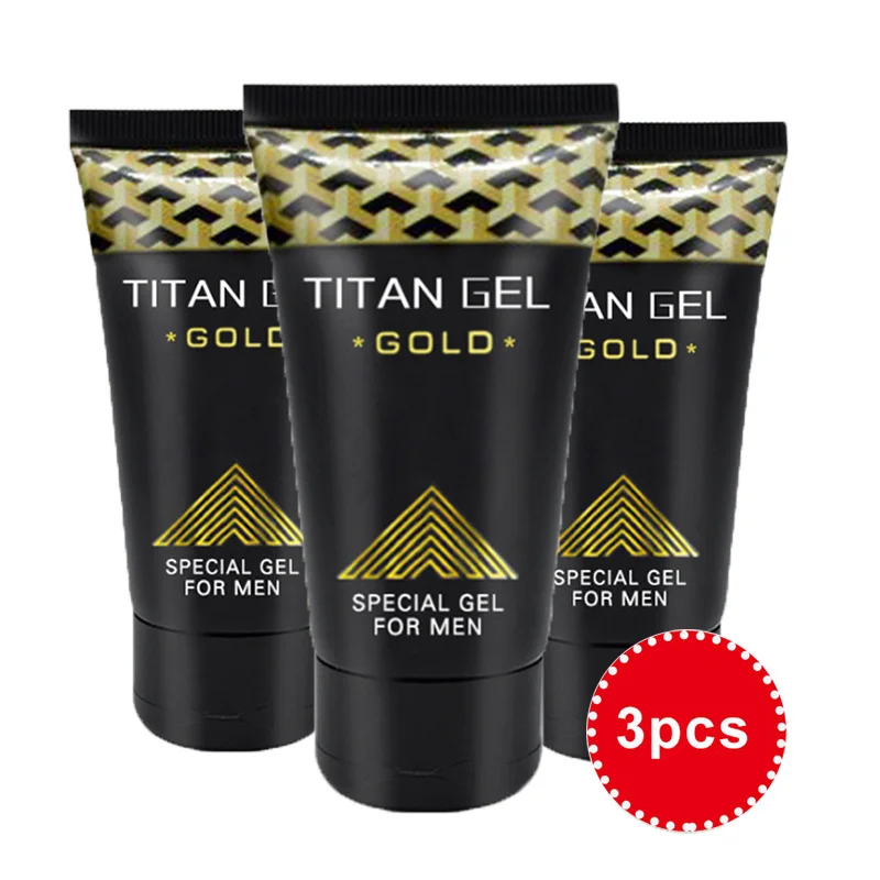 3pcs/lot Original TITAN Gold GEL Penis Enlargement Cream Erection Enhance Size Increase Longer Sex Pump Enlarger Toys For Men for sex toys