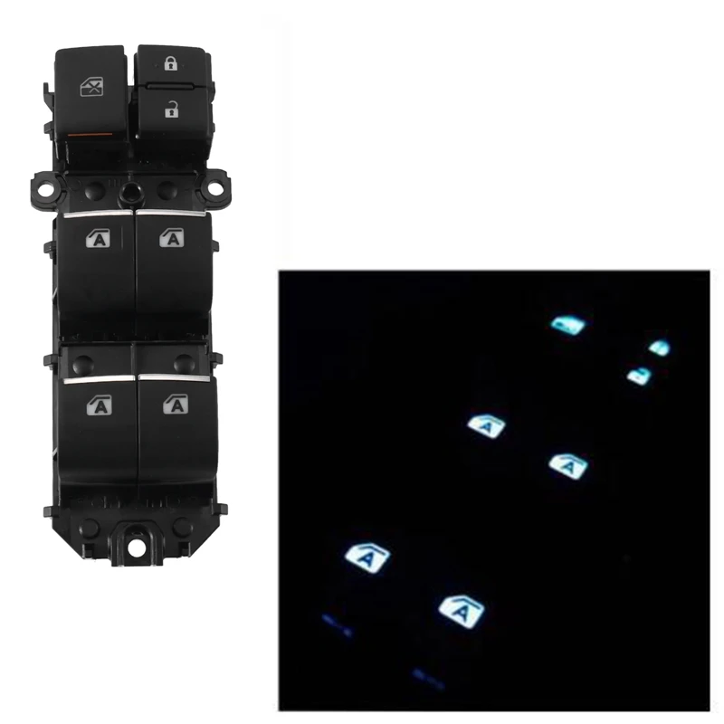 

Car Window Main Switch LED Power Single Window Main Switch Window Main Switch For Toyota RAV4 2019-2022 Left Driving Backlight