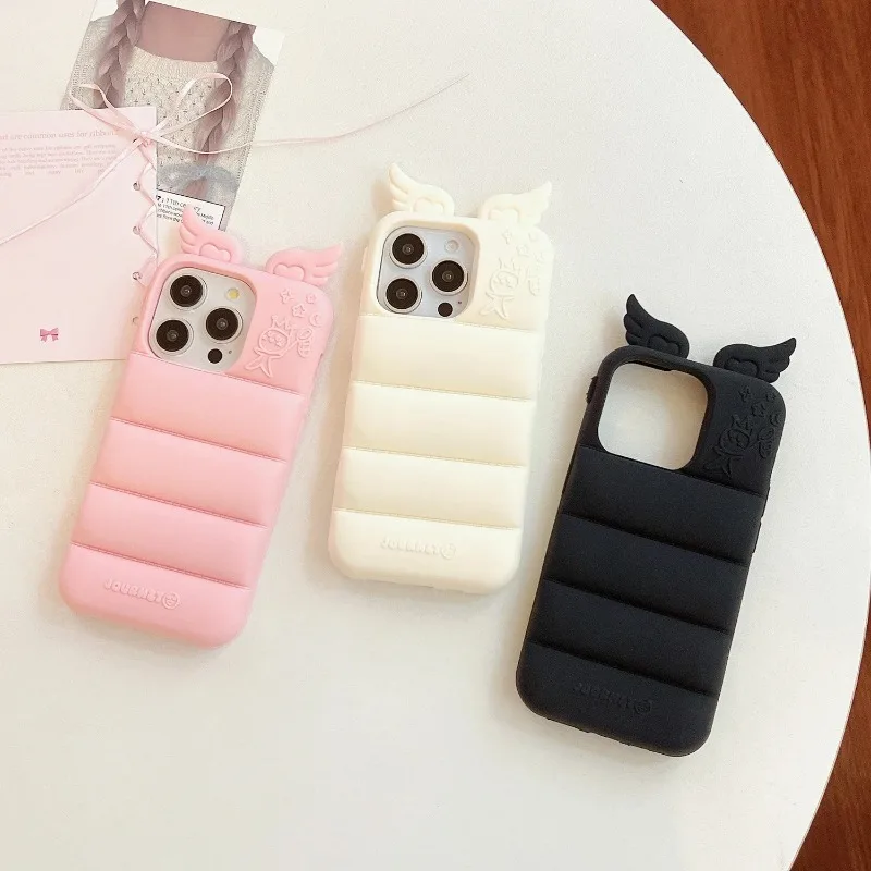 3D Cartoon Wing Soft Silicone Anti-Drop Protective Phone Case