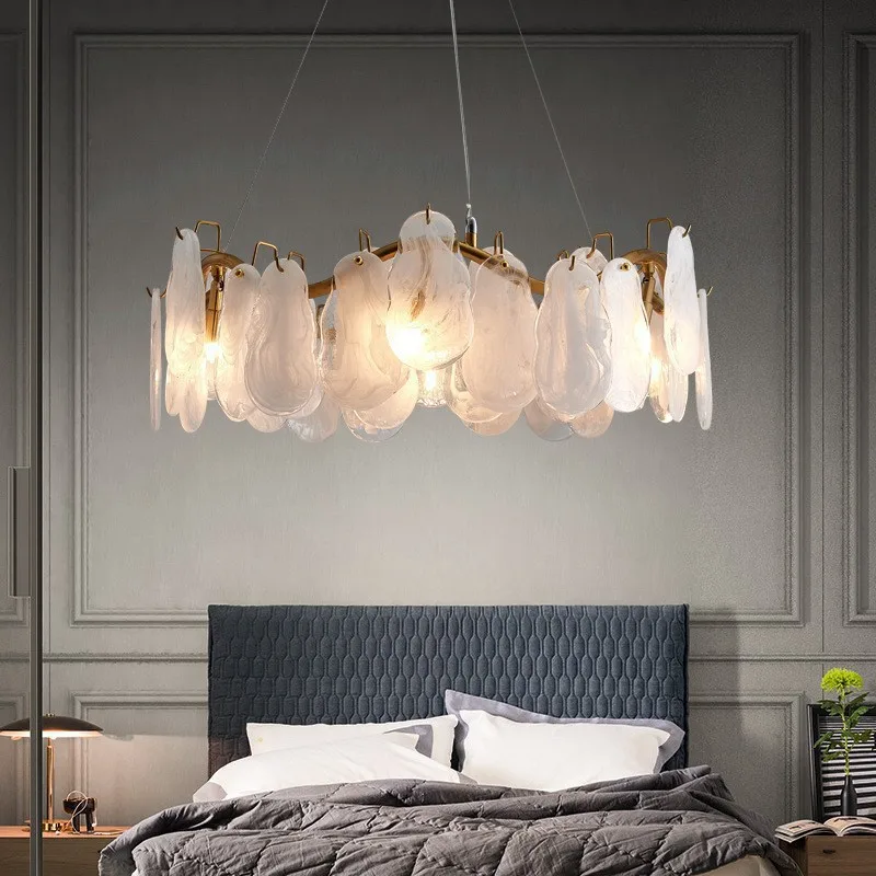 

French Luxury Cloud Mist Glass chandelier Designer Creative Personality Restaurant, Living Room Bedroom Nordic Designer Lighting