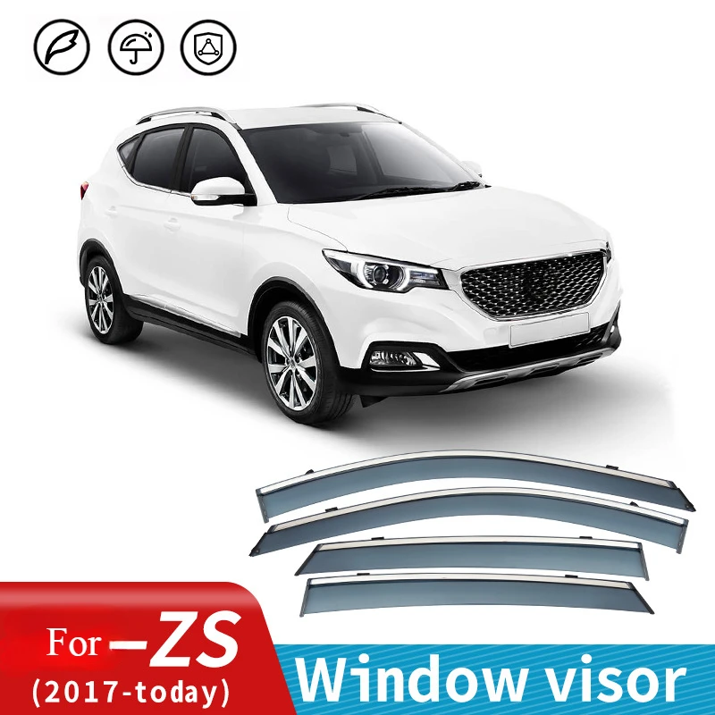 For MG ZX ZS-Astor Accessories Window Visors Weathershields Rain Guard Door Visor Vent Shades Ventvisor Bright Strip