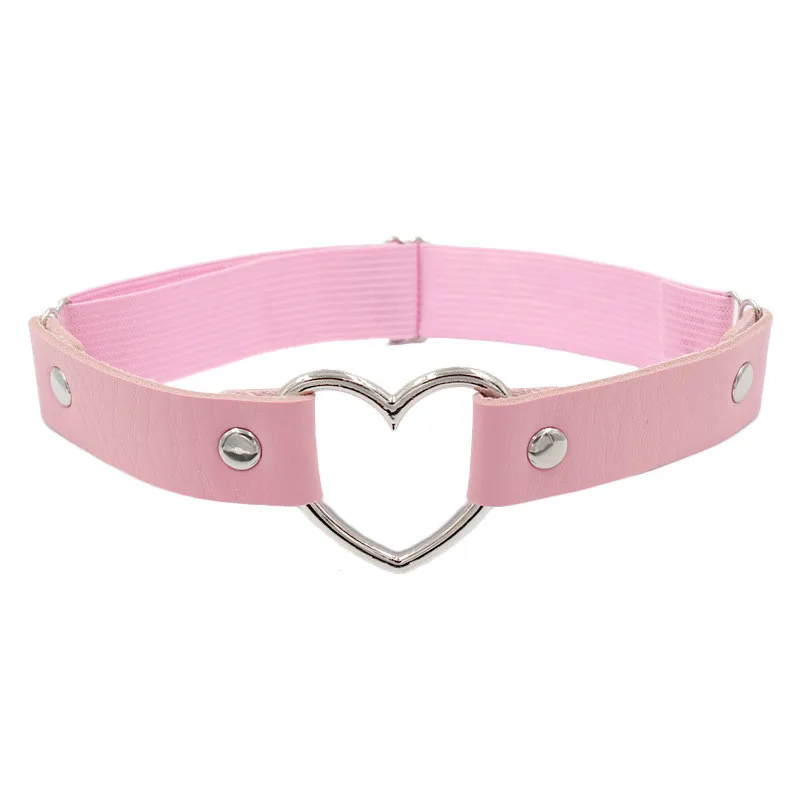 Sexy Stockings Heart PU Leather Garter Belt Harajuku Elasticity Body Harness Tight Suspender Strap Leg Harness Punk Bondage Belt