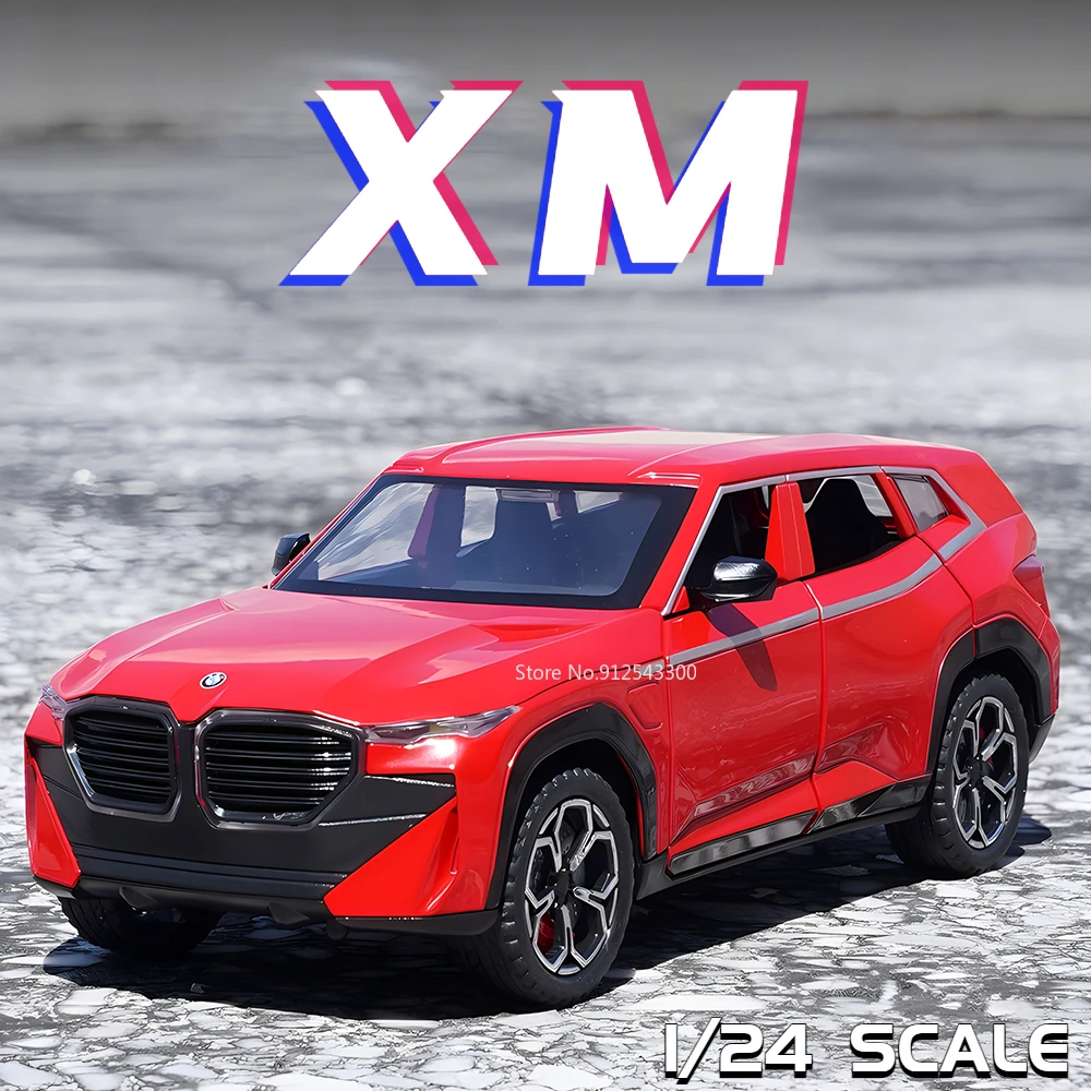 

1/24 XM Scale Model Car Toy Alloy Diecast with Sound Light Spray Function Model Car Boys Toy Birthday Gifts Collection Souvenir