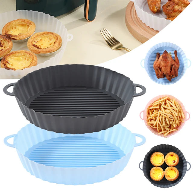 Silicone Mold Airfryer Reusable Air Fryer Utensils Fried Oven Tray Basket  Ninja Foodi Accessories Baking Mat Kitchen Utensils - AliExpress