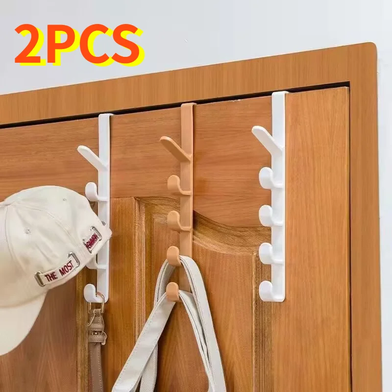 

Hooks Over The Door Portable Coat Towel Hook Free Punching Home Bathroom Organizer Rack Kitchen Accessories Door Hang
