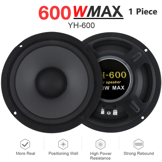 Altavoces de 6,5 pulgadas para coche, Subwoofer de 2 vías para puerta de  vehículo, Audio