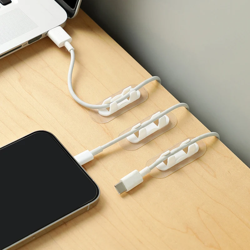 3Pcs Cable Organizer Clip Electric Wire Fixed Organization Desktop Wire Manager Cord Holder USB Charging Data Line Bobbin Winder