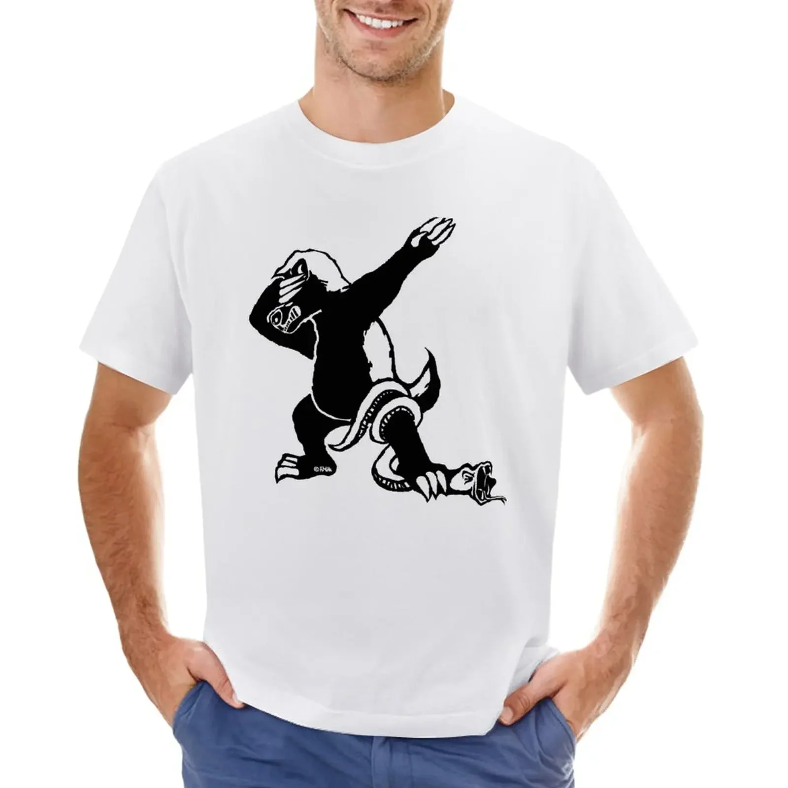 

Dabbing Honey badger T-Shirt blacks animal prinfor boys T-shirt men