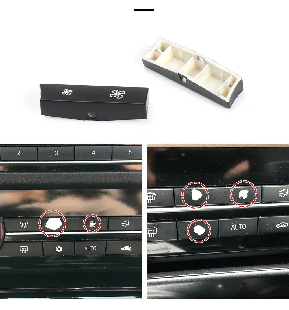 11/12/14 stücke Armaturen brett Klimaanlage AC-Knopf Heizungs schalter Abdeckung für BMW 5 6 7 Serie x5 x6 f10 f18 f06 f12 f01 f02 f15 f16 – Detail 6