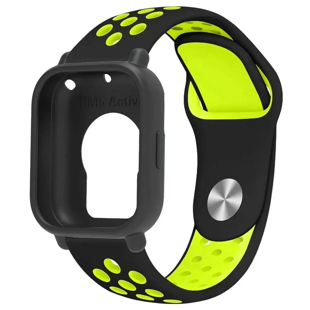 Two-Tone Breathable Sports Silicone Band with Soft Hollow Protector
