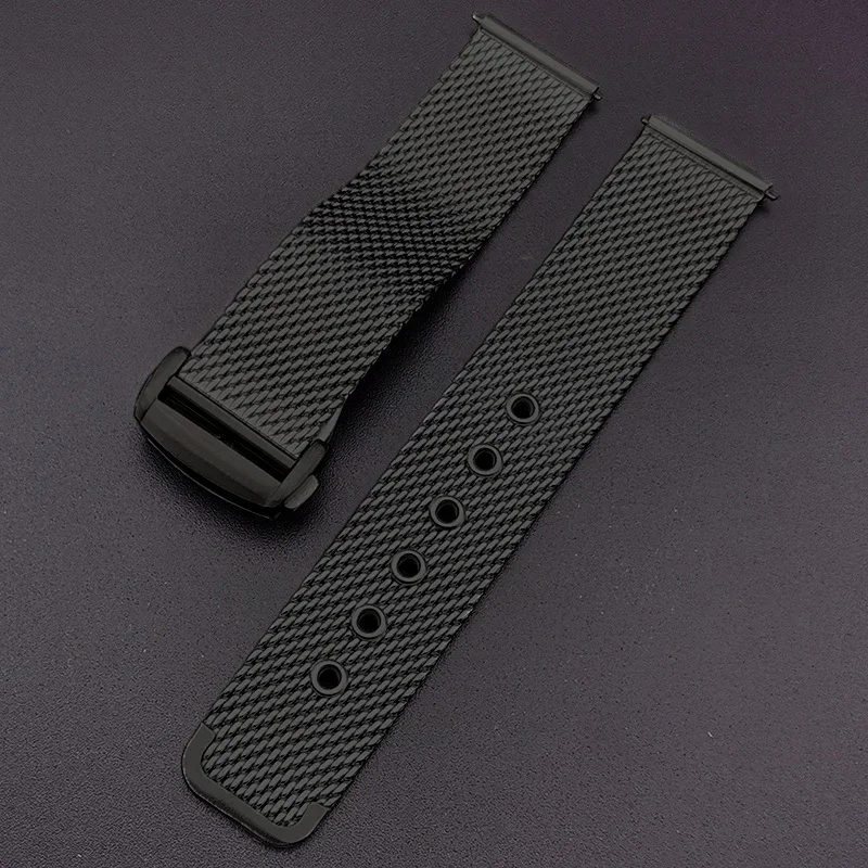 Milanese Stainless Steel Mesh Watch Band with Original Folding Buckle