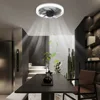 Silent Electric Fan with Light with Converter Extender Ceiling Fan Light 4 Speeds AC 85V-265V for Living Room Study Room Kitchen 5
