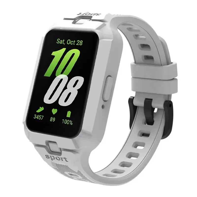 Dual Function Silicone Strap and Case for Smartwatch - Replacement Sport Bracelet and Wrist Band