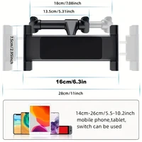 Автомобильный держатель для планшета, подставка для планшета на подголовник, подставка для подголовника, совместимая с устройствами для IPad Air Mini, другие ячейки 4,7-12,9 дюйма — изображение 3