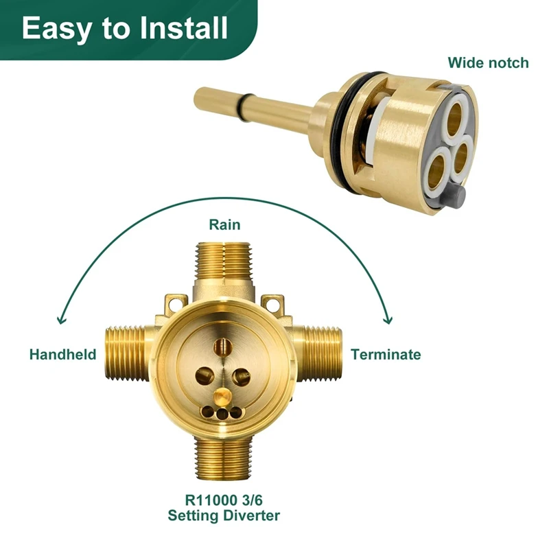 B62B-RP51919 6-Setting Diverter Cartridge With Extension Kit For Delta Faucet Valve Body R11000 And R22000
