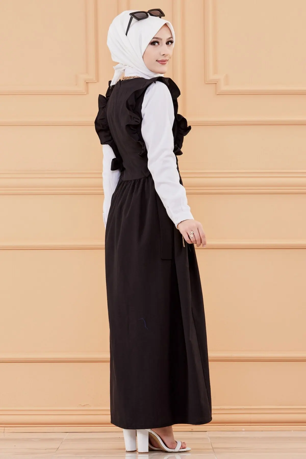TUGBA Muslim Dress Short sleeve muslim dress code 2021 turkish gown hijab summer