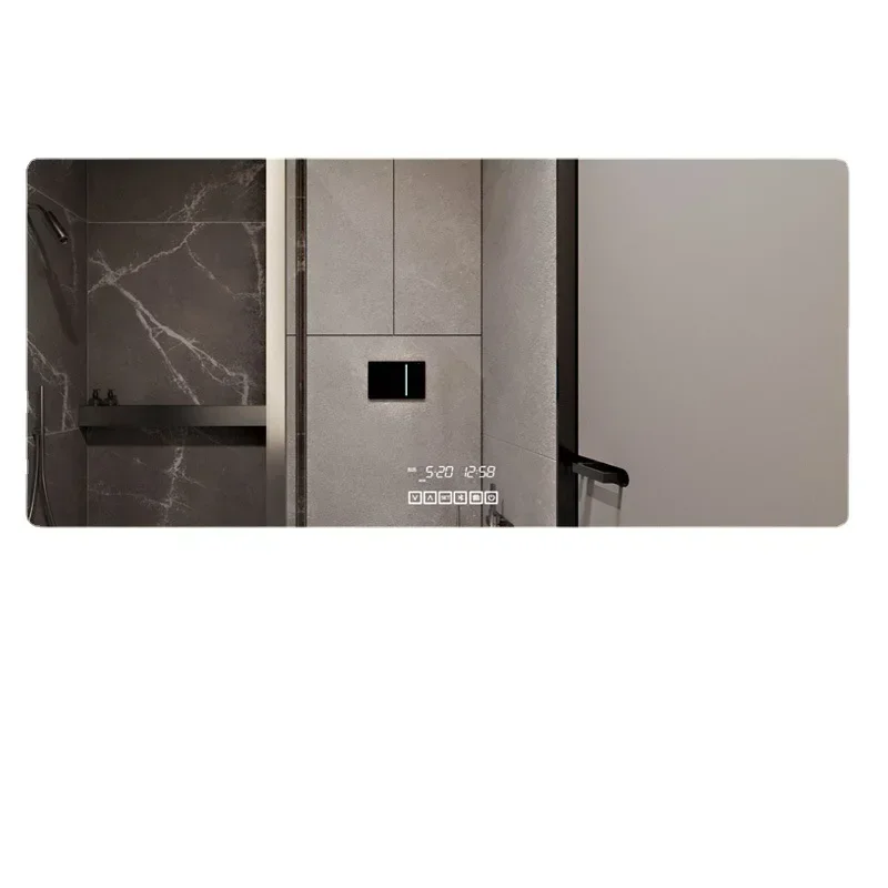 Warm Illuminated Mirror Lights Led Aesthetic White Unbreakable Bathroom Mirror Smart Touch Espejo Inteligente Bathroom Fixtures