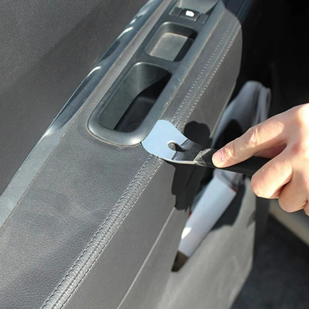 Neues 5-teiliges Auto-Innenraum-Clip-Panel-Verkleidungs-Installations- und Entfernungswerkzeug aus Edelstahl – Mehrzweck-Hebelplatte für die Umrüstung und Installation – Detail 14