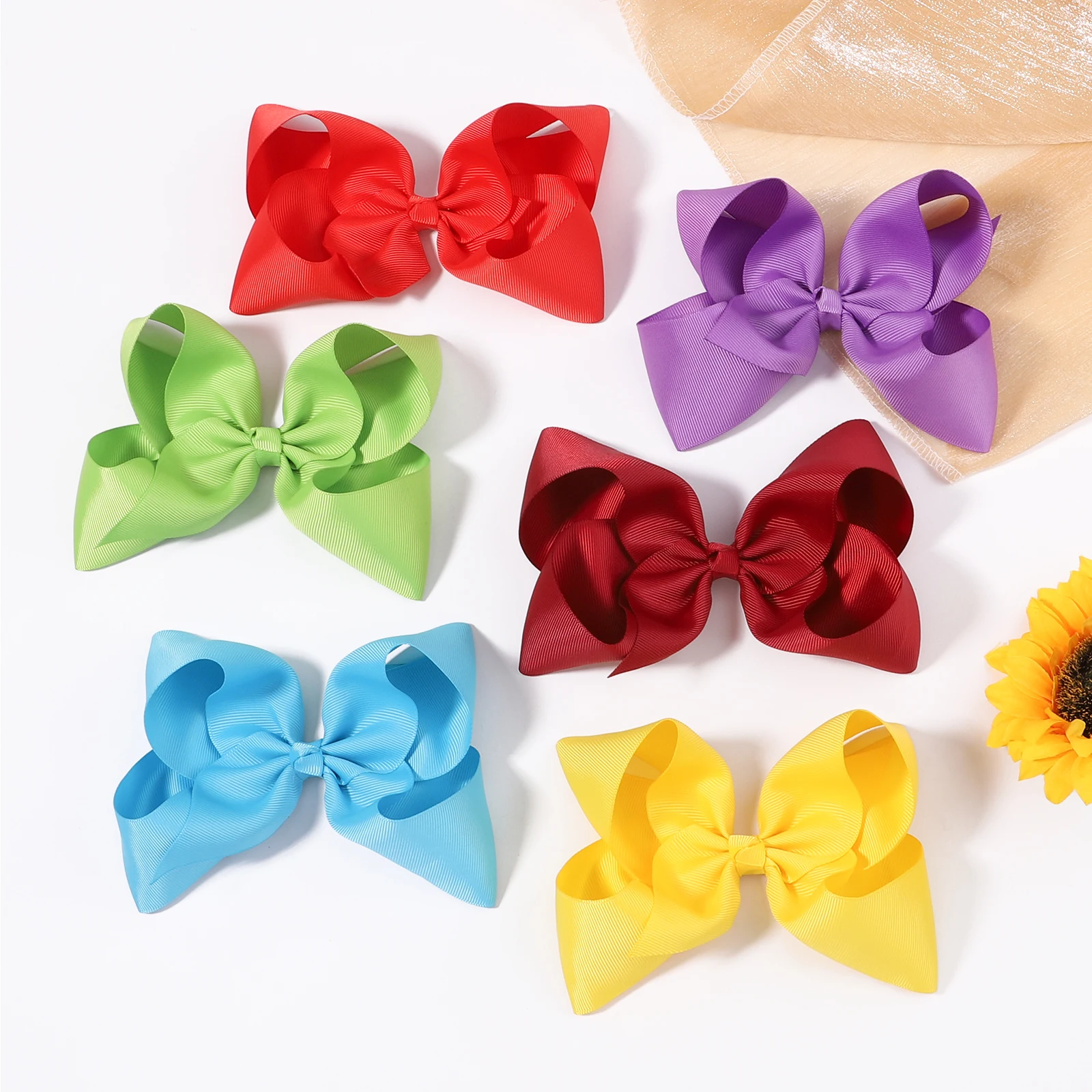 20pcs Sweet Random Color Bow Hair Clip Sets for Women Girls Handmade Bows Hairpins Holiday Hair Clip Baby Hair Accessories Gifts 3