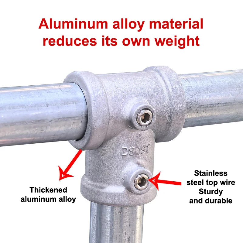 1Pc Aluminum Alloy Connector Elbow Tee Base Flat Three-dimensional Fitting Connection Fastener 20/25mm Steel Tube Shelf Parts