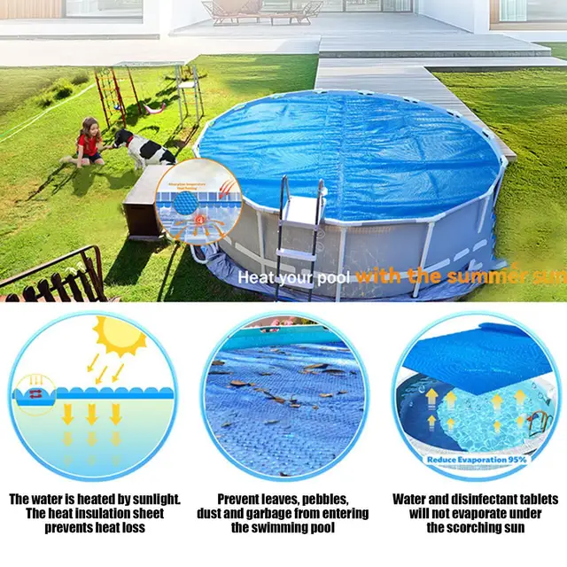 Pool Solar Blanket Solar Blanket Pool Rectangular Foldable Mat Insulate Safety Heater Waterproof Heat for Outdoor Summer Sun Spa 5