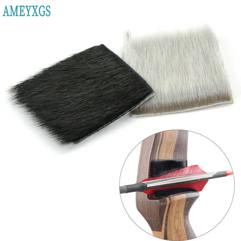 1pcs Archery Arrow Rest Adhesive Stick 5*5cm Recureve Bow Fur Arrow Rest for Outdoor Sport Training Hunting Shooting Accessories 1roll hockey stick tape multipurpose colorful sport safety cotton cloth enhances ice field hockey badminton golf tape 2 5cm 25m