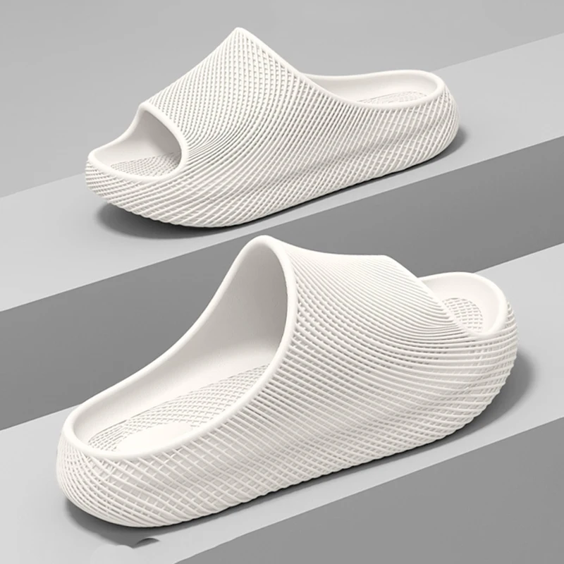 Mesh Design Eva Platform Slipppers Women Indoor Soft Thick Bottom Cloud Slides Woman Outdoor Non Slip Beach Flip Flops Size 45