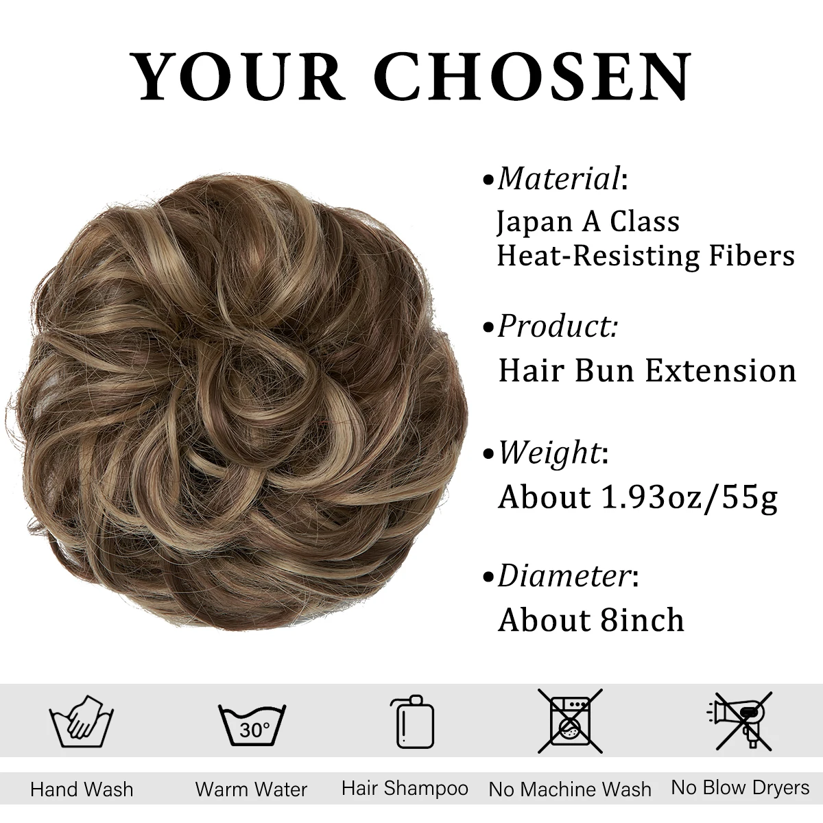 Synthetic Messy hair piece Daily Use Chignon Scrunchies Fake Elastic Hairpiece Blonde Brown Donut Bun For Women H9 Best Sellers In Hair Extensions & Wigs
