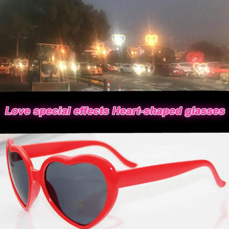 Fashion Sunglasses Love Heart Shaped Effects Glasses Watch The Lights Change To Heart Shape At Night Eyewear Diffraction Glasses