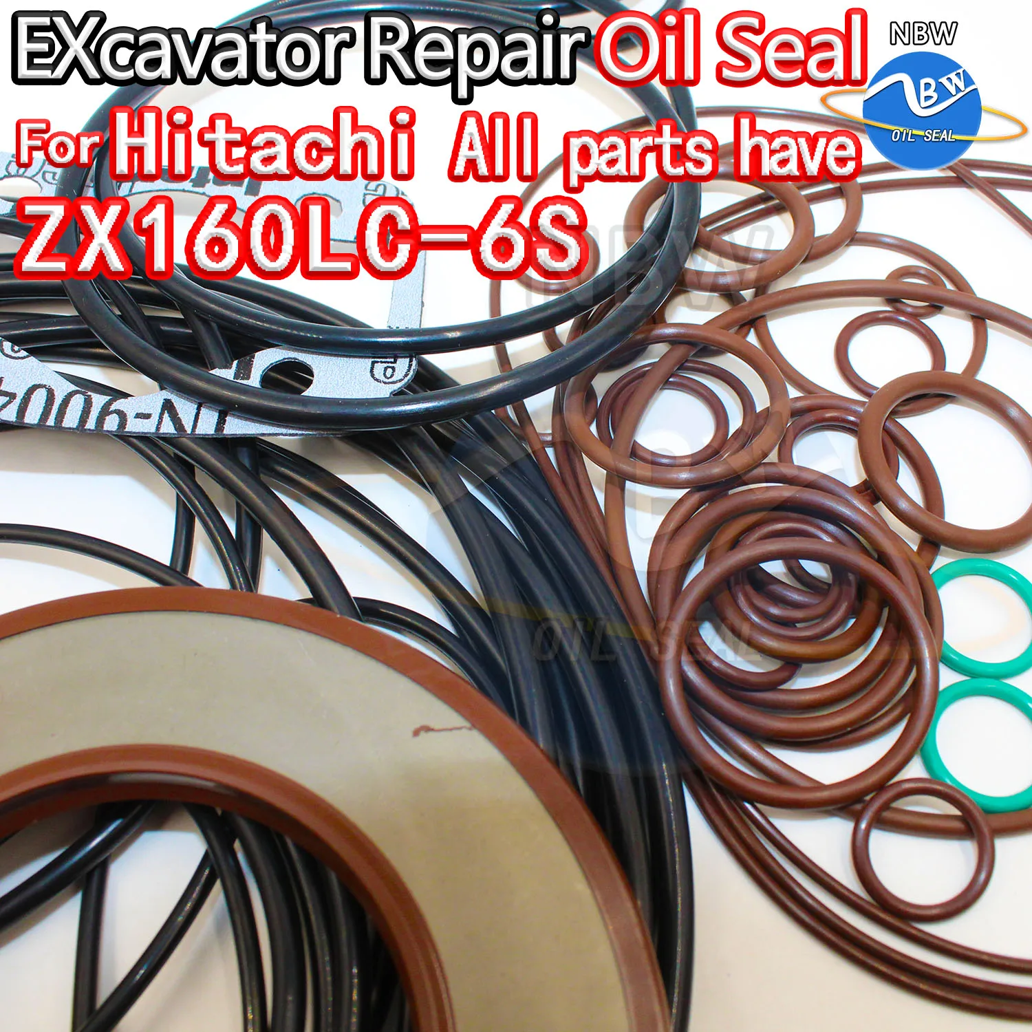 

For HITACHI ZX160LC-6S Excavator Oil Seal Kit High Quality Repair Hit ZX160LC 6S Gear Center Joint Gasket Nitrile NBR Nok Washer