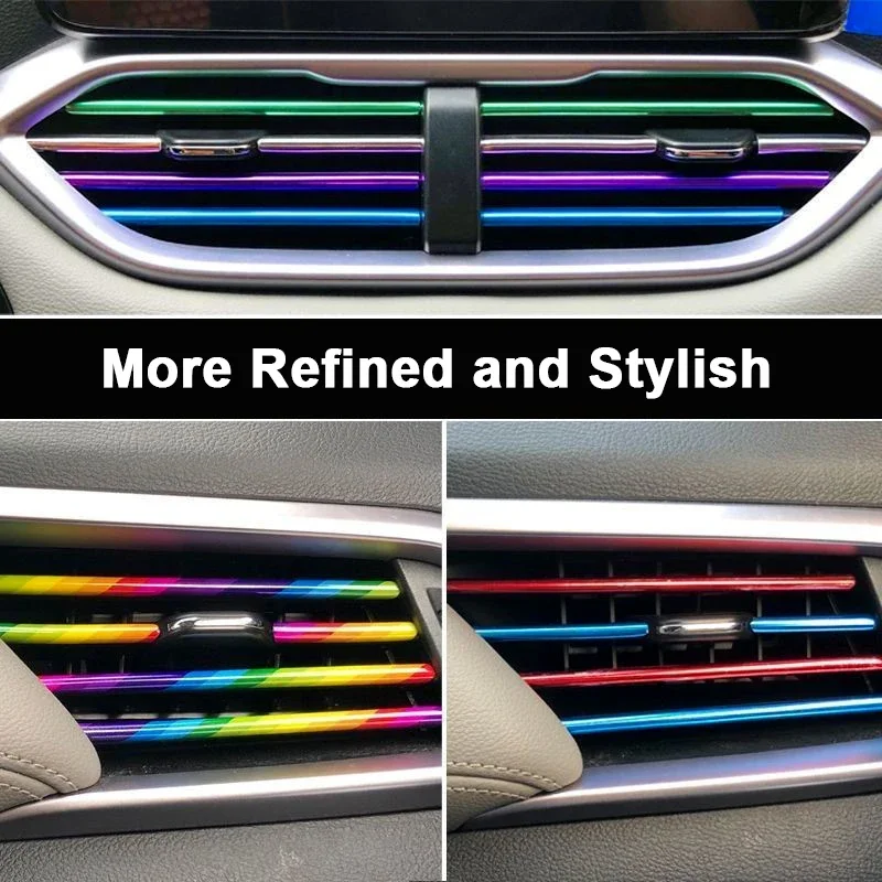 Car Air Conditioner Outlet Decorative U Shape Moulding Trim Decor Strips Car Styling Door Edge Corner Protector Decorative