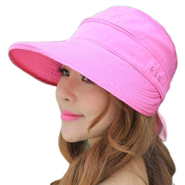 Women Summer Sun Hat Panama Girls Anti-Uv Female Visors Golf Caps Folding  Zipper Outdoor Beach Travel Hiking Top Hats 2023 - AliExpress