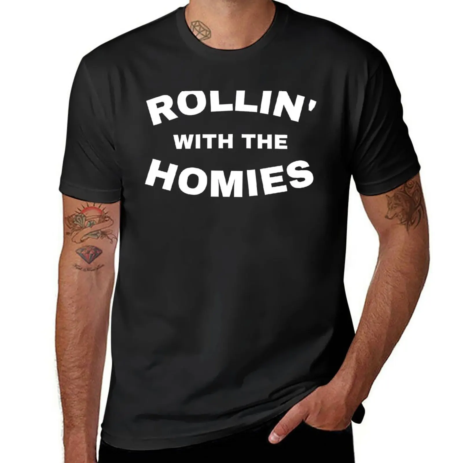 

New Rollin With The Homies T-Shirt plus size t shirts summer top plain t shirts men