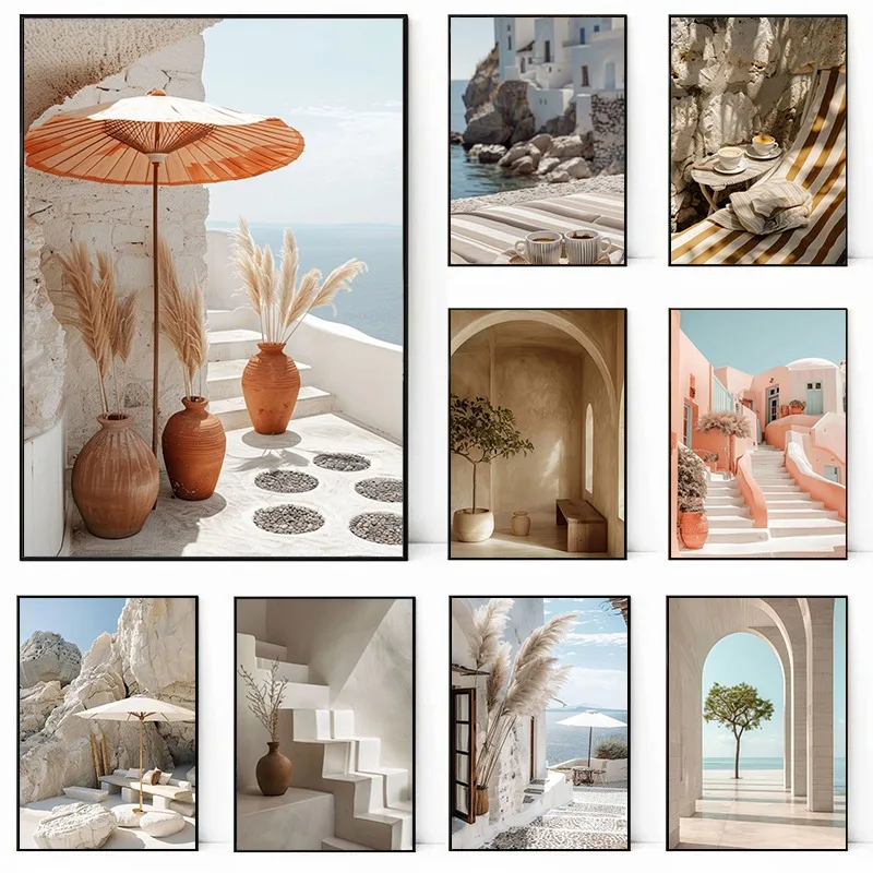 Santorini Canvas Wall Art 1