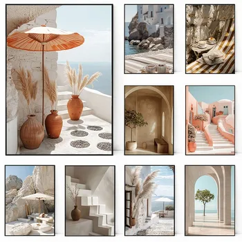 Santorini Canvas Wall Art 1