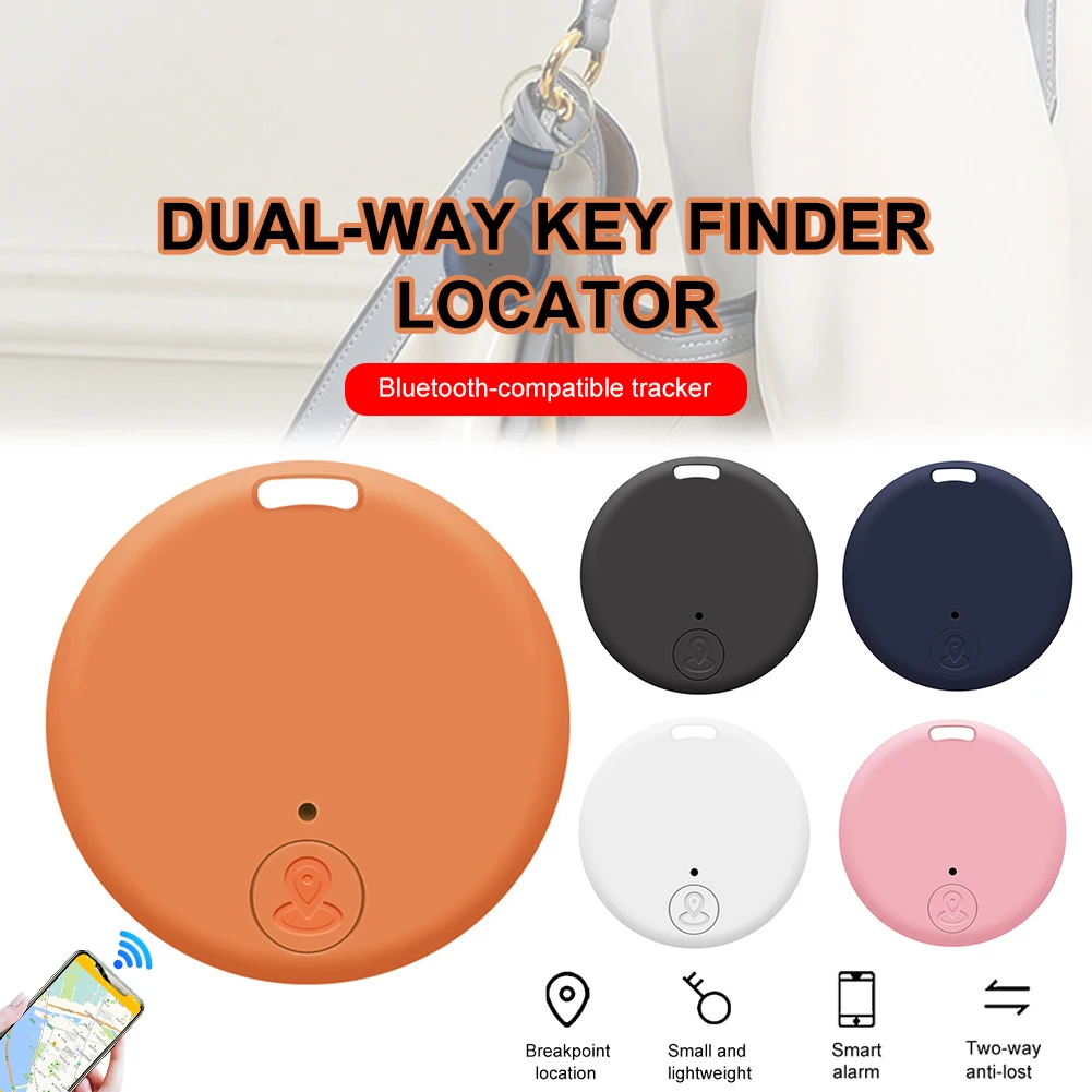 car tracking device Round Anti-Lost Key Finder Bluetooth-Compatible Tracker 2-way Alarm Locator Keychain Tracker Tag For Phone Earphone Pet Luggage gps device