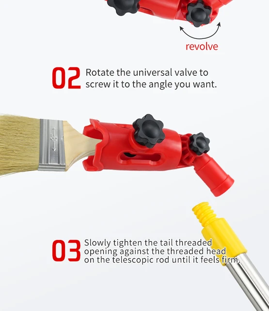 Astina Estensione Per Rullo E Pennello - Prolunga Telescopica Con Bloccaggio Per Pittura Soffitti E Pareti - Foto 13