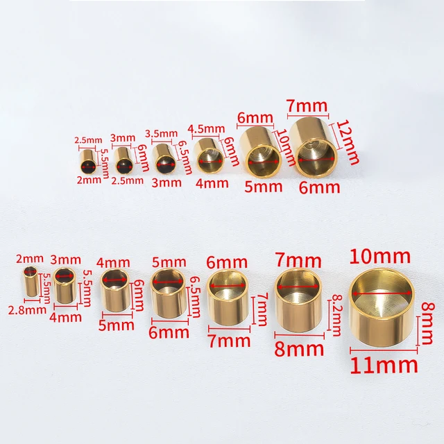 20pcs Stainless Steel Crimp Clasps DIY Cord Bracelet Fastener End Caps Leather Necklace Supplies Findings for Jewelry Making DIY 2